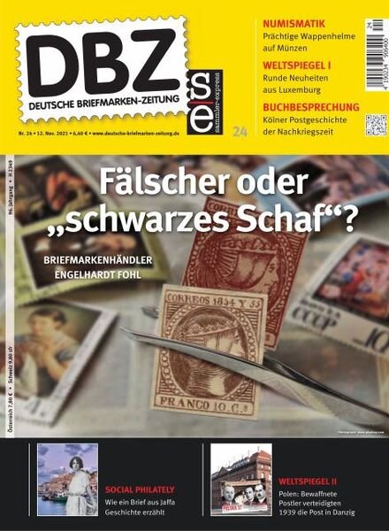 Deutsche Briefmarken-Zeitung – 12 November 2021 Cover