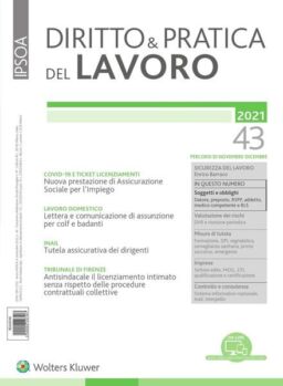 Diritto e Pratica del Lavoro – 6 Novembre 2021