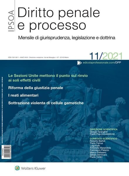 Diritto Penale e Processo – Novembre 2021 Cover