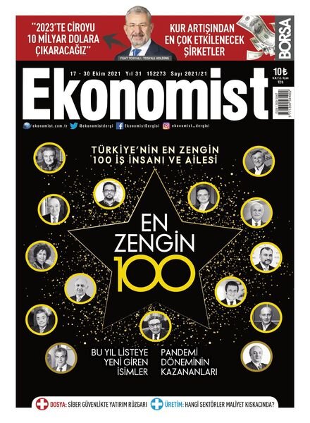 Ekonomist – 16 Ekim 2021 Cover
