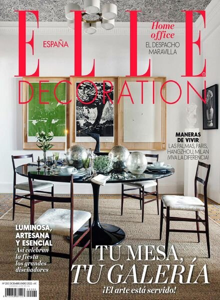 Elle Decoration Espana – diciembre 2021 Cover