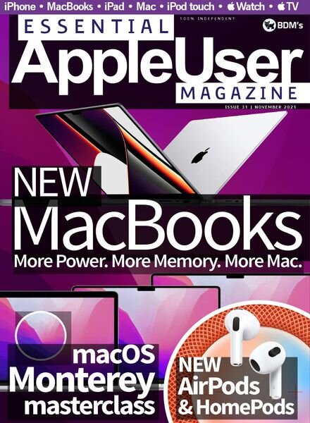 Essential AppleUser Magazine – Issue 31 – 1 November 2021 Cover