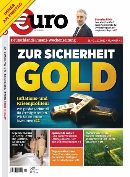 Euro am Sonntag – 15 Oktober 2021 Cover