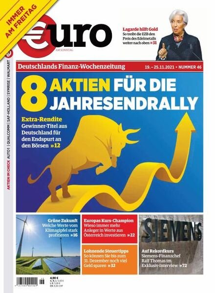 Euro am Sonntag – 19 November 2021 Cover