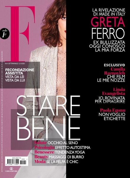 F – 12 Ottobre 2021 Cover