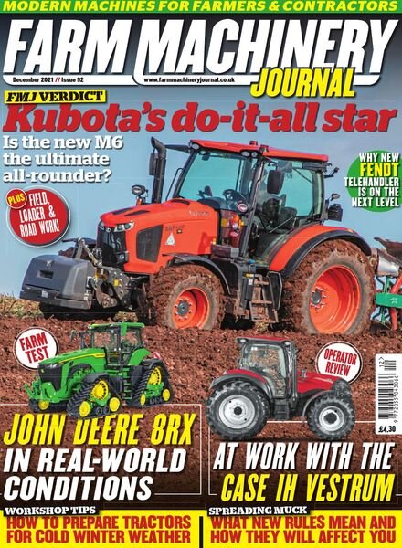 Farm Machinery Journal – December 2021 Cover