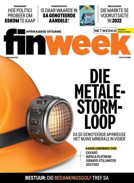 Finweek Afrikaans Edition – November 26, 2021 Cover
