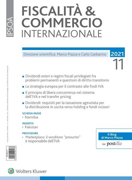 Fiscalita & Commercio Internazionale – Novembre 2021 Cover