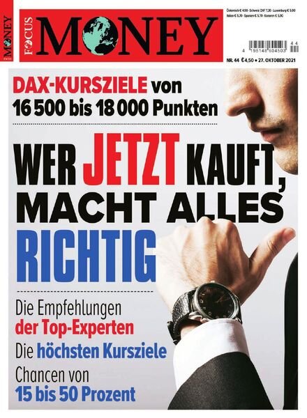 FOCUS-MONEY – 27 Oktober 2021 Cover