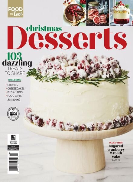 Food to Love – Christmas Desserts – January 2020 Cover