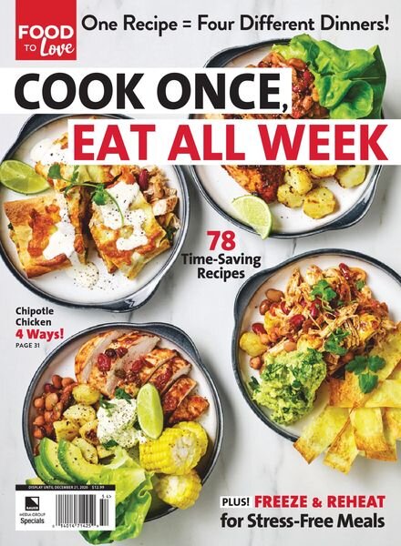 Food to Love – Cook Once, Eat All Week – November 2020 Cover