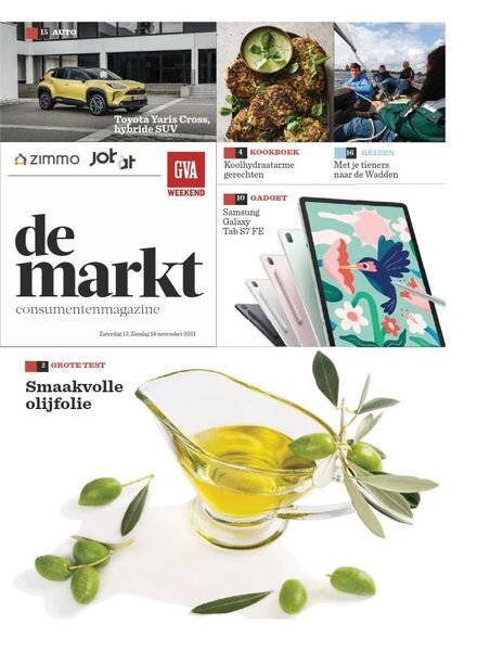 Gazet van Antwerpen De Markt – 13 november 2021 Cover