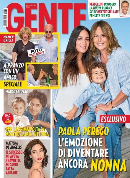 Gente Italia – 16 ottobre 2021 Cover