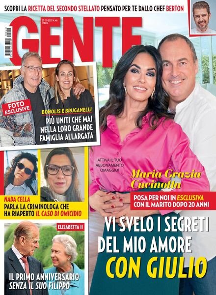 Gente Italia – 27 novembre 2021 Cover