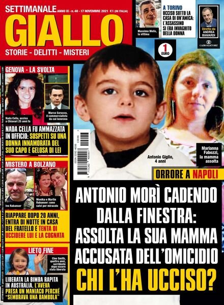 Giallo – 17 Novembre 2021 Cover