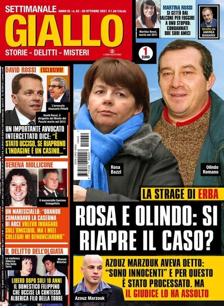 Giallo – 20 Ottobre 2021 Cover
