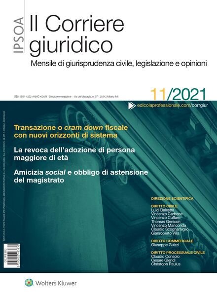 Il Corriere Giuridico – Novembre 2021 Cover