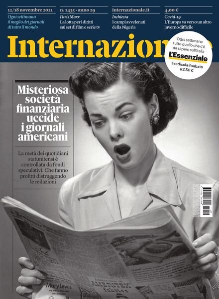 Internazionale – 12 Novembre 2021 Cover