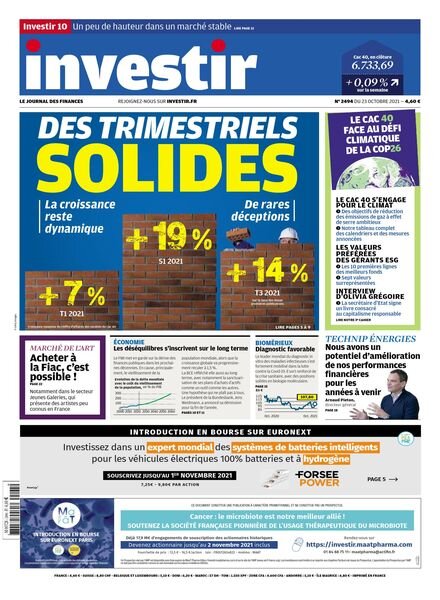 Investir – 23 Octobre 2021 Cover