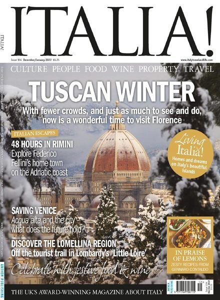 Italia! Magazine – December 2021 Cover