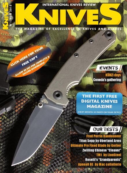 Knives International Review – N1 2015 Cover