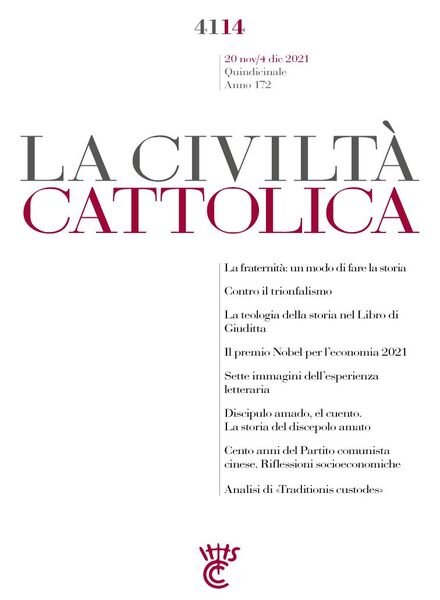 La Civilta Cattolica – 20 Novembre 2021 Cover