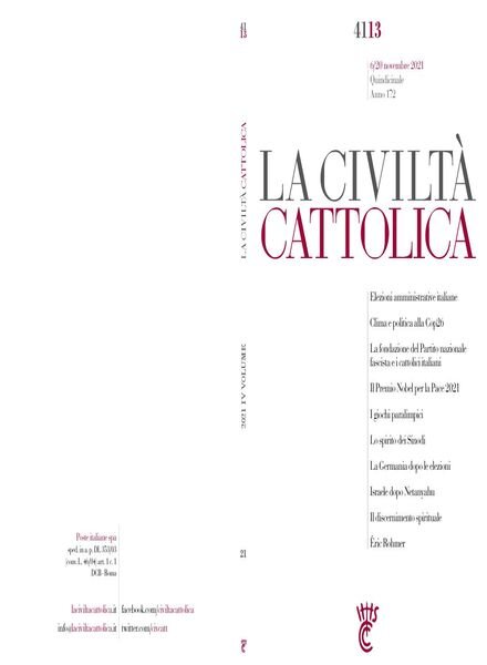 La Civilta Cattolica – 6 Novembre 2021 Cover