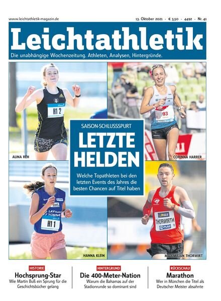 Leichtathletik – 12 Oktober 2021 Cover