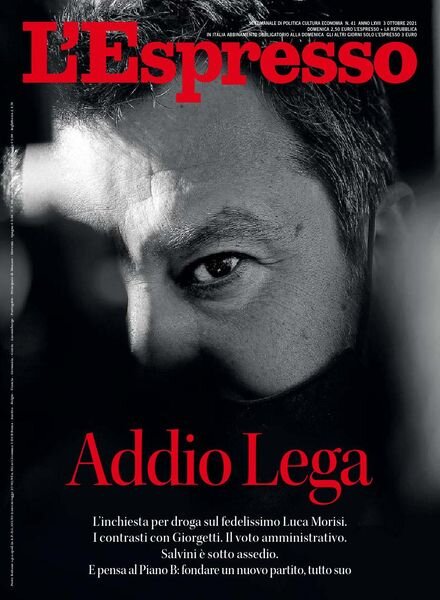 l’Espresso – 3 Ottobre 2021 Cover