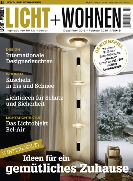 Licht + Wohnen – Dezember 2019 Cover