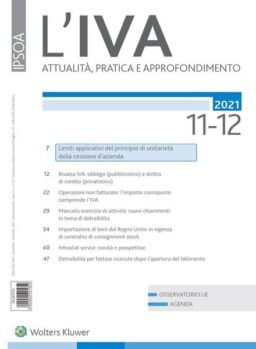 L’IVA – Novembre-Dicembre 2021