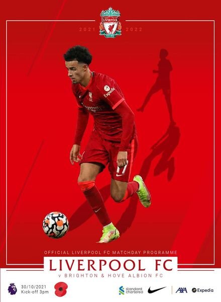 Liverpool FC Programmes – vs Brighton & Hove Albion – 30 October 2021 Cover