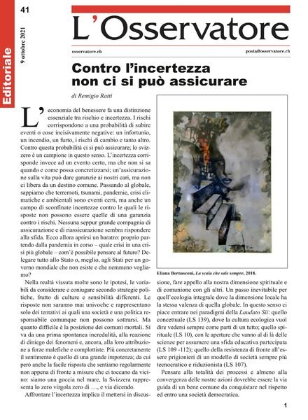 L’Osservatore – 09 ottobre 2021 Cover