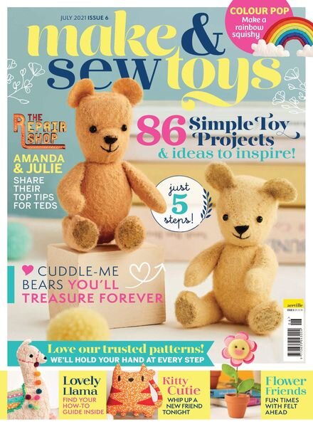 Make & Sew Toys – July 2021 Cover