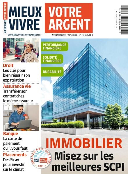 Mieux Vivre Votre Argent – novembre 2021 Cover