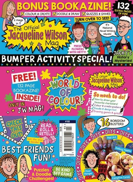 Official Jacqueline Wilson Magazine – November 2021 Cover