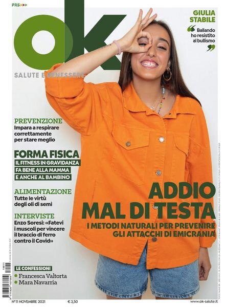 Ok Salute e Benessere – Novembre 2021 Cover