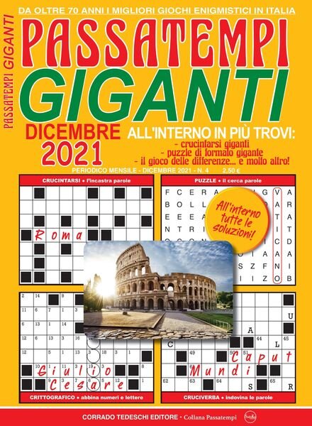 Passatempi Giganti – 12 novembre 2021 Cover