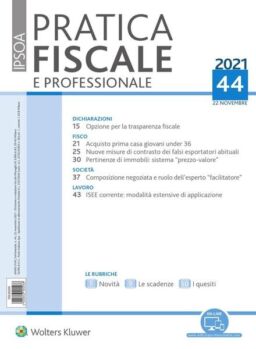 Pratica Fiscale e Professionale – 22 Novembre 2021