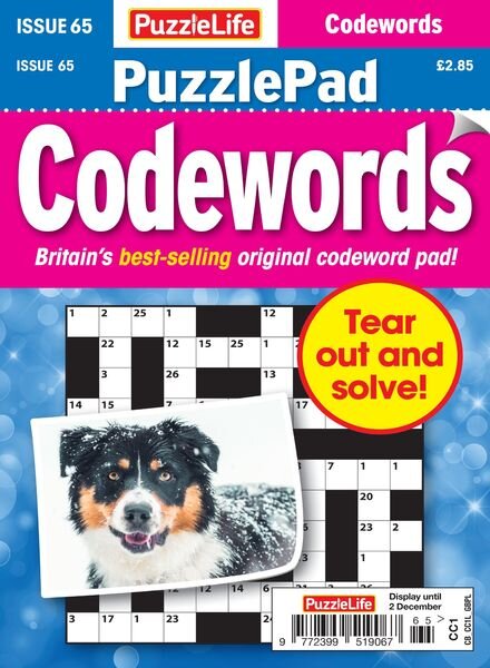 PuzzleLife PuzzlePad Codewords – 04 November 2021 Cover