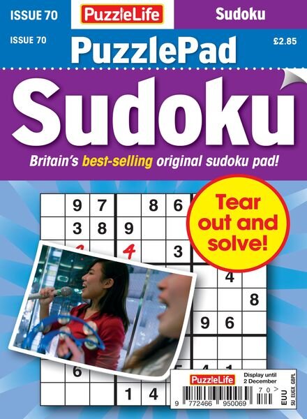 PuzzleLife PuzzlePad Sudoku – 04 November 2021 Cover