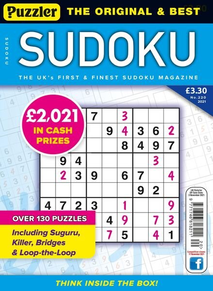 Puzzler Sudoku – October 2021 Cover