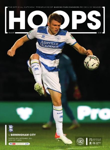 QPR Official Programmes – QPR v Birmingham City – 28 September 2021 Cover