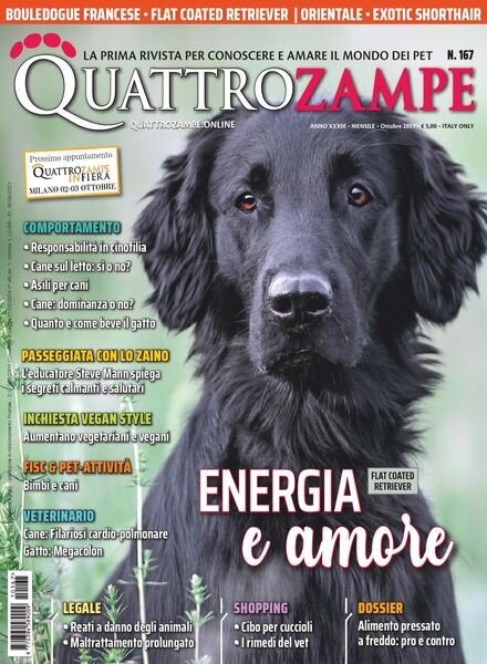 Quattro Zampe – ottobre 2021 Cover