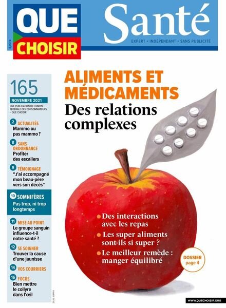Que Choisir Sante – Novembre 2021 Cover