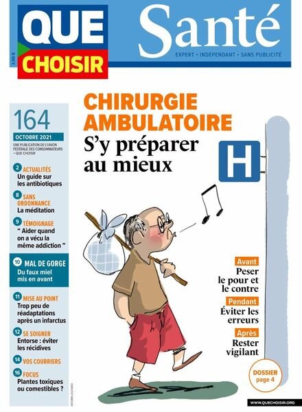 Que Choisir Sante – Octobre 2021 Cover