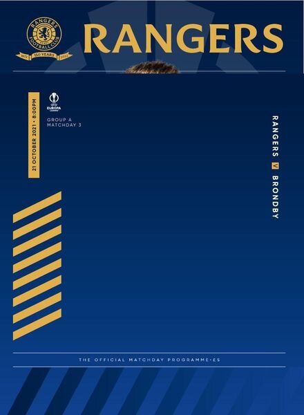 Rangers Football Club Matchday Programme – 21 October 2021 Cover