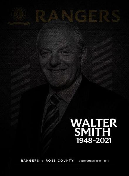 Rangers Football Club Matchday Programme – Rangers v Ross County – 7 November 2021 Cover