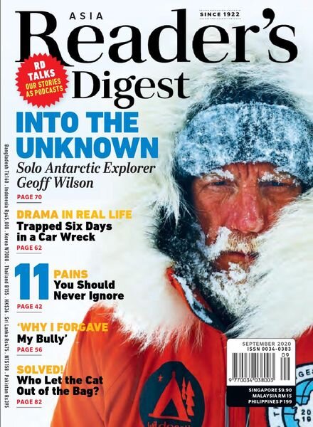 Reader’s Digest Asia – September 2020 Cover
