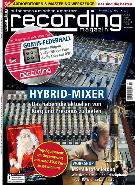 Recording Magazin – Dezember 2021 Cover